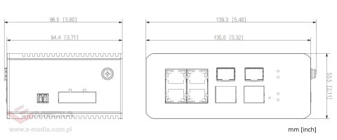 SWITCH PRZEMYSŁOWY IS4207-4GT-120 5-PORTOWY + 2 x SFP DAHUA