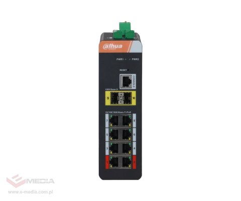 SWITCH PRZEMYSŁOWY IS4210-8GT-120 8-PORTOWY + 2 x SFP DAHUA