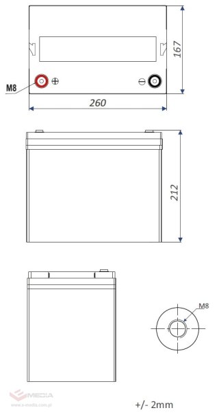 AKUMULATOR 25.6V/50AH/LIFEPO4-EP EUROPOWER