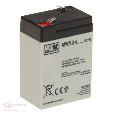 AKUMULATOR 6V/5AH-MWS MW POWER