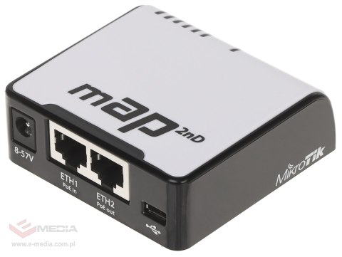 PUNKT DOSTĘPOWY MAP-2ND mAP, 2.4 GHz 300 Mb/s MIKROTIK
