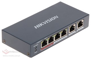 SWITCH POE DS-3E0106P-E/M 4-PORTOWY Hikvision
