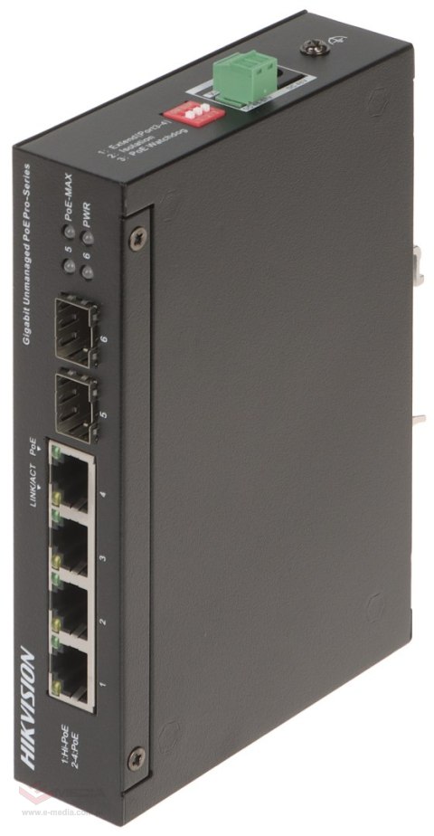 SWITCH POE DS-3T0506HP-E/HS 4-PORTOWY SFP Hikvision