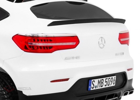 Auto Mercedes GLC 63S dla dzieci Biały SUV + Napęd 4x4
