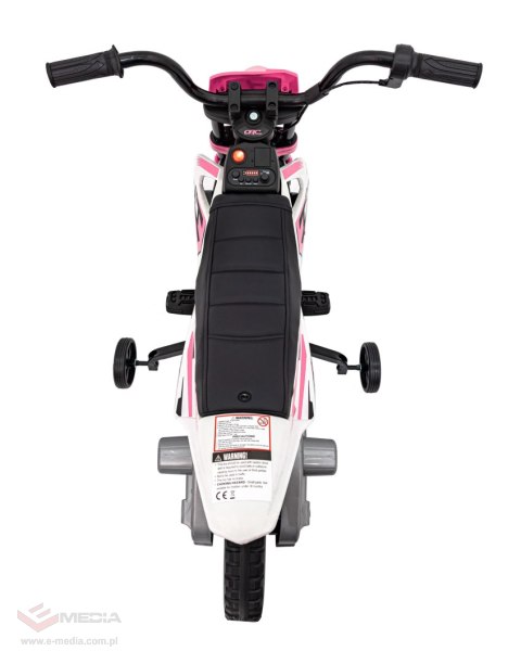 Motor PANTONE 361C na akumulator dla dzieci Różowy + Panel audio + Wolny Start + Koła EVA