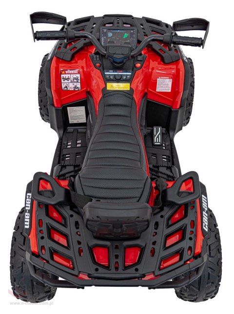 Quad Can Am Outlander ATV z Pilotem Czerwony