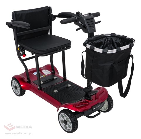 Skuter Elektryczny Czterokołowy dla Seniorów EasyGo Czerwony
