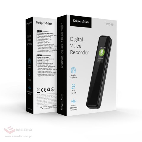 Dyktafon cyfrowy Kruger&Matz KM0951 8GB
