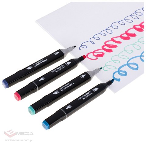 Markery dwustronne mazaki alkoholowe w etui 168 + podstawka