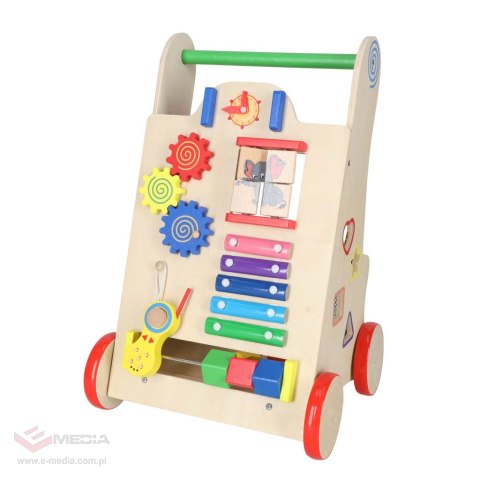 Pchacz dla dziecka chodzik drewniany kostka edukacyjna 6w1