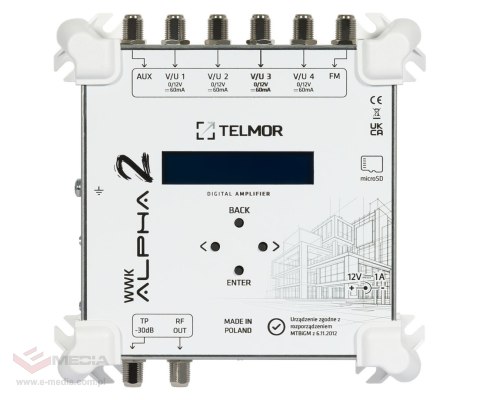 CYFROWY WZMACNIACZ KANAŁOWY WWK-ALPHA-2 TELMOR