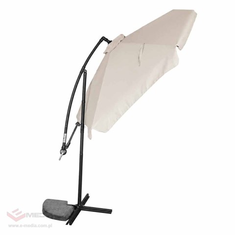 Parasol ogrodowy LUARO duży składany z wysięgnikiem 290cm beżowy