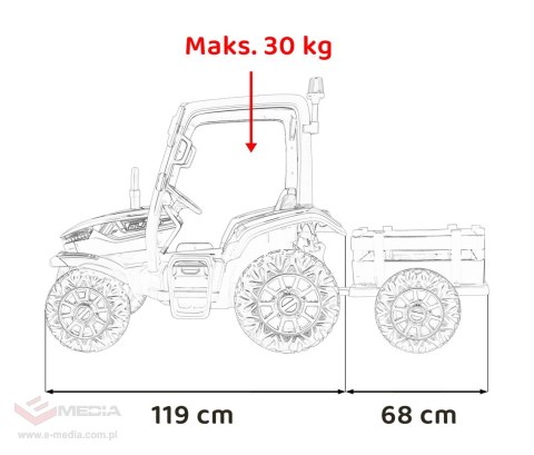 Traktor BLAST Z Przyczepką Zielony