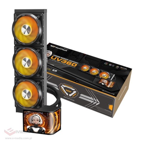 Chłodzenie CPU DarkFlash UV360 (czarne)