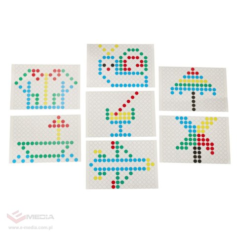 Tablica magnetyczna montessori mozaika kolorowe kropki żółta 26 x 26 cm