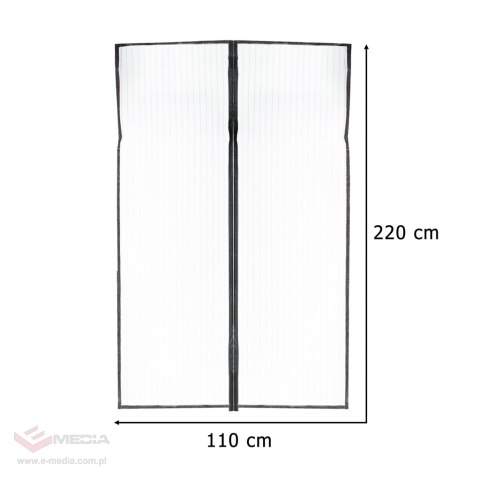 Moskitiera siatka magnetyczna LUARO na drzwi solidna mocny magnes 110x220cm