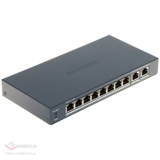 SWITCH POE DS-3E1510P-EI/M(B) 8-PORTOWY Hikvision