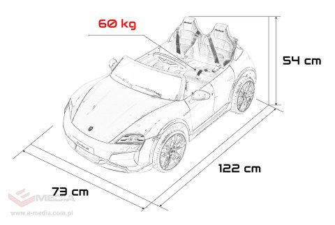 Pojazd Porsche Taycan Turbo S Biały