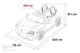 Pojazd Porsche Taycan Turbo S Niebieski