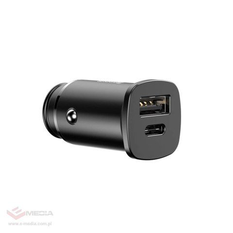 Baseus Square PPS inteligentna ładowarka samochodowa z portami USB Quick Charge 4.0 QC 4.0 i USB-C PD 3.0 SCP czarny (CCALL-AS01