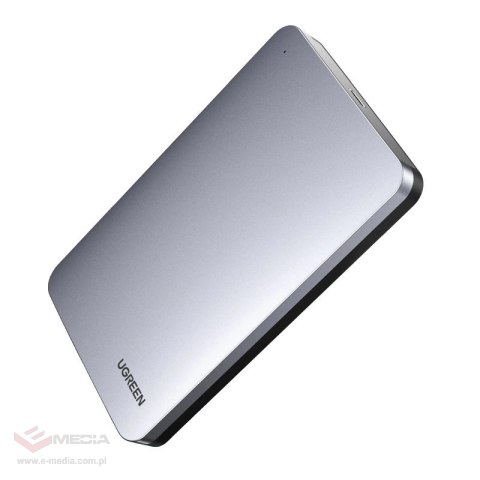 Kieszeń Ugreen CM300 70498 na dysk twardy 2,5'' SATA 3.0 6Gbps - szary + kabel USB-C - USB-A 0.5m