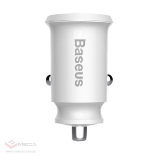 Mini ładowarka Baseus Grain Car Charger CCALL-ML02 samochodowa 2x USB-A 3.1A - biała