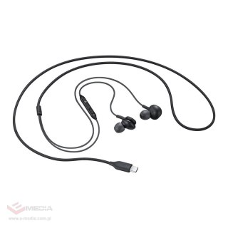 Słuchawki Samsung AKG EO-IC100BBEGEU przewodowe dokanałowe USB-C - czarne