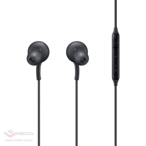 Słuchawki Samsung AKG EO-IC100BBEGEU przewodowe dokanałowe USB-C - czarne