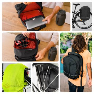 Wozinsky torba rowerowa podwójna plecak 2w1 30l czarna (WBB30BK)