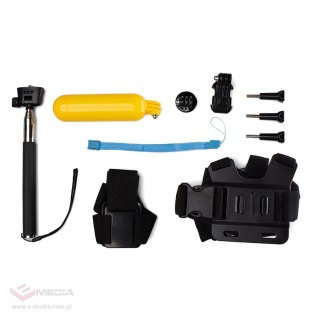 Zestaw 5 w 1 akcesoria do kamer sportowych GoPro SJCAM