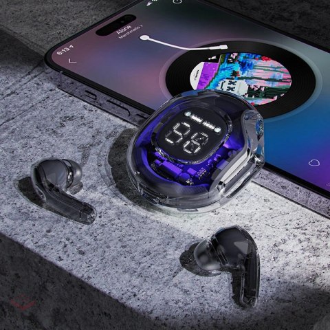 Acefast T8 dokanałowe słuchawki bezprzewodowe TWS Bluetooth - fioletowe