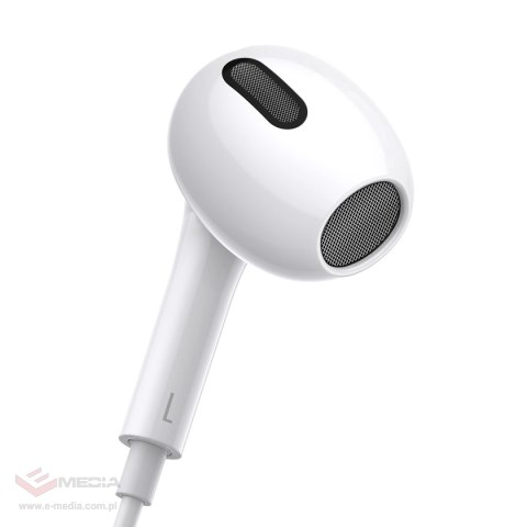 Baseus Encok H17 słuchawki przewodowe minijack 3.5mm biały (NGCR020002)