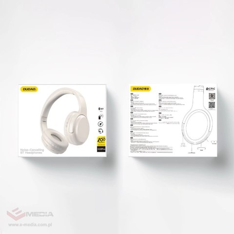 Słuchawki Dudao X22Pro nauszne bezprzewodowe Bluetooth 5.3 - białe