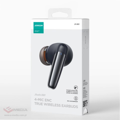 Douszne słuchawki bezprzewodowe Joyroom Jbuds Series JR-BB1 TWS - czarne