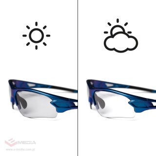 Okulary rowerowe Rockbros 10069 UV400 - niebieskie