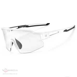 Okulary rowerowe Rockbros 10172 fotochromowe UV400 - białe