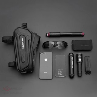 Sakwa rowerowa Rockbros B68-1 na ramę pancerna z kieszonką na telefon 1.7l - czarna
