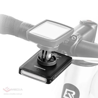 Lampka rowerowa Rockbros JP008 przednia pod licznik z powerbankiem 5000mAh 150lm IPX6 - czarna