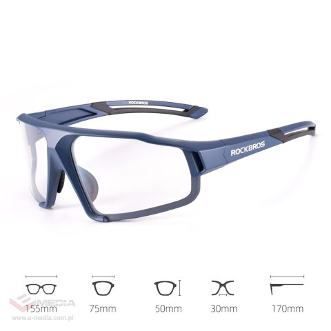 Okulary rowerowe Rockbros SP216BL fotochromowe UV400 - niebieskie