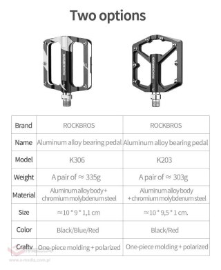 Pedały rowerowe Rockbros K203-BK - czarny