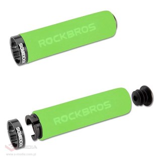 Uchwyty rowerowe Rockbros BT1001GNBK z gąbki na kierownicę - zielono-czarne