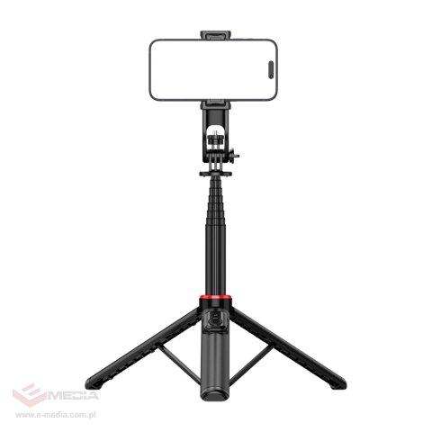 Wozinsky Selfie stick WC1Y2S teleskopowy tripod 1.3m ze stopu aluminium z uchwytem na telefon - czarny