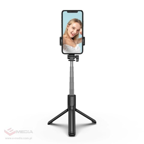 Wozinsky Selfie stick WHS1Y teleskopowy tripod 1m z uchwytem na telefon - czarny