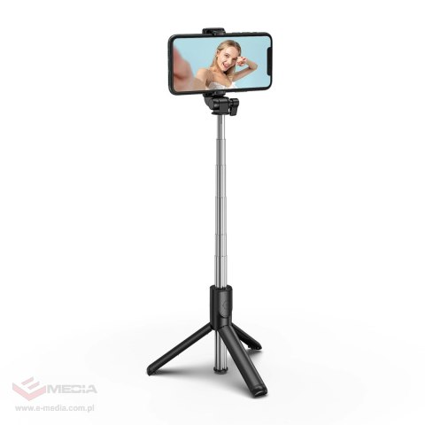 Wozinsky Selfie stick WHS1Y teleskopowy tripod 1m z uchwytem na telefon - czarny