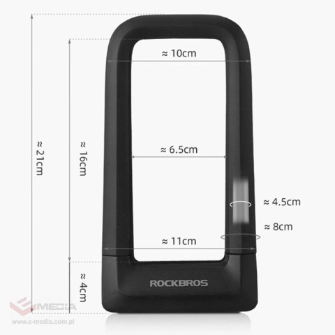 Zapięcie rowerowe Rockbros RKS626-BK U-lock - czarne