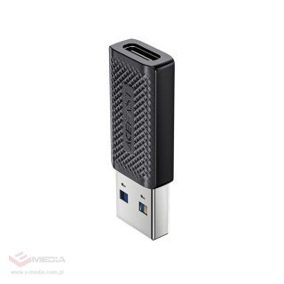 Adapter Acefast J2 USB-C 3.0 (żeński) do USB-A 3.0 (męski) 5Gb/s - czarny
