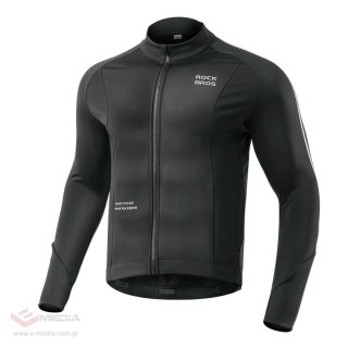 Kurtka rowerowa Rockbros jesień/zima z długim rękawem L - czarna