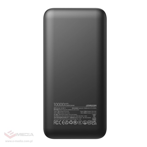 Powerbank Joyroom JR-PBF12 10000mAh 2.4A 2x USB-A 1x USB-C - czarny
