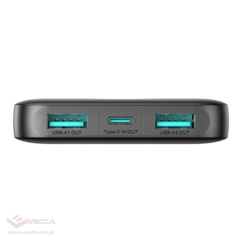 Powerbank Joyroom JR-PBF12 10000mAh 2.4A 2x USB-A 1x USB-C - czarny
