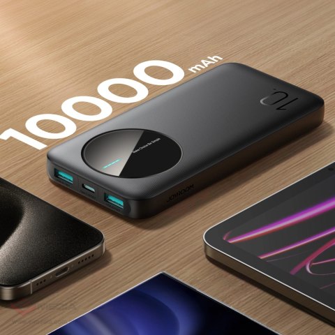 Powerbank Joyroom JR-PBF12 10000mAh 2.4A 2x USB-A 1x USB-C - czarny